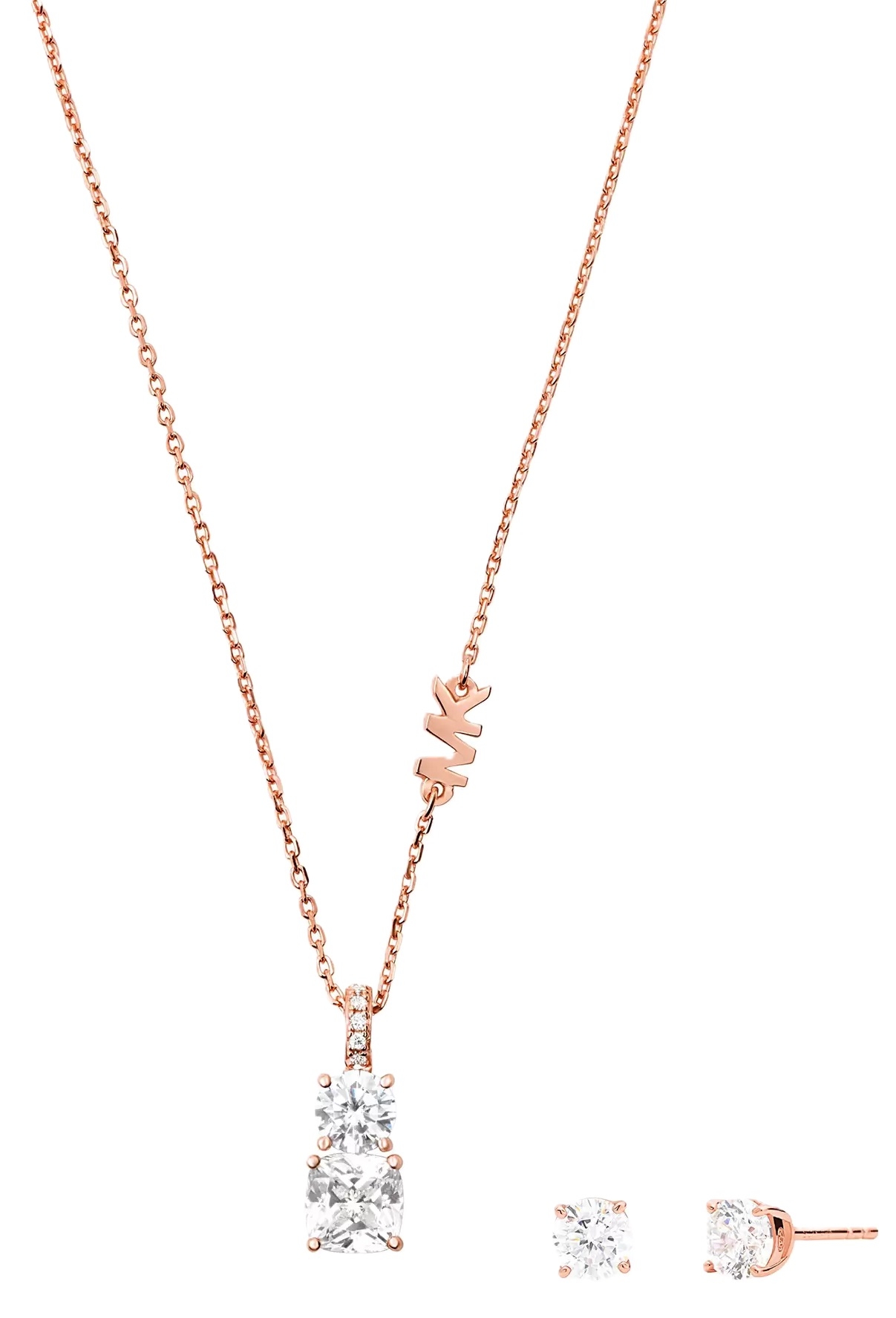 MICHAEL KORS PREMIUM SILVER COLLECTION Mod. MKC1545AN791 Special Pack Necklace + Earrings